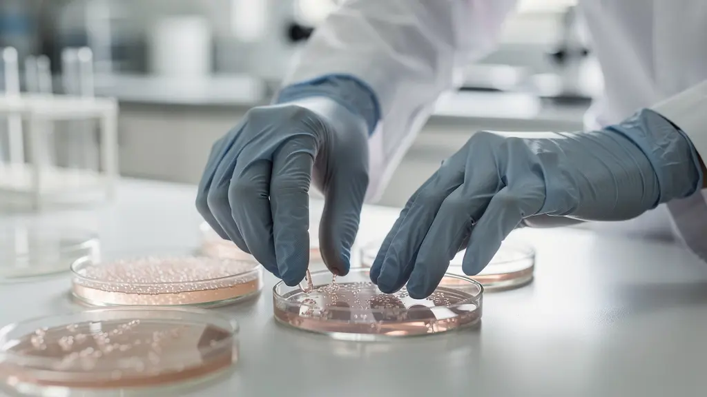 Vue microscopique de cellules de branchies en culture avec structures cellulaires visibles