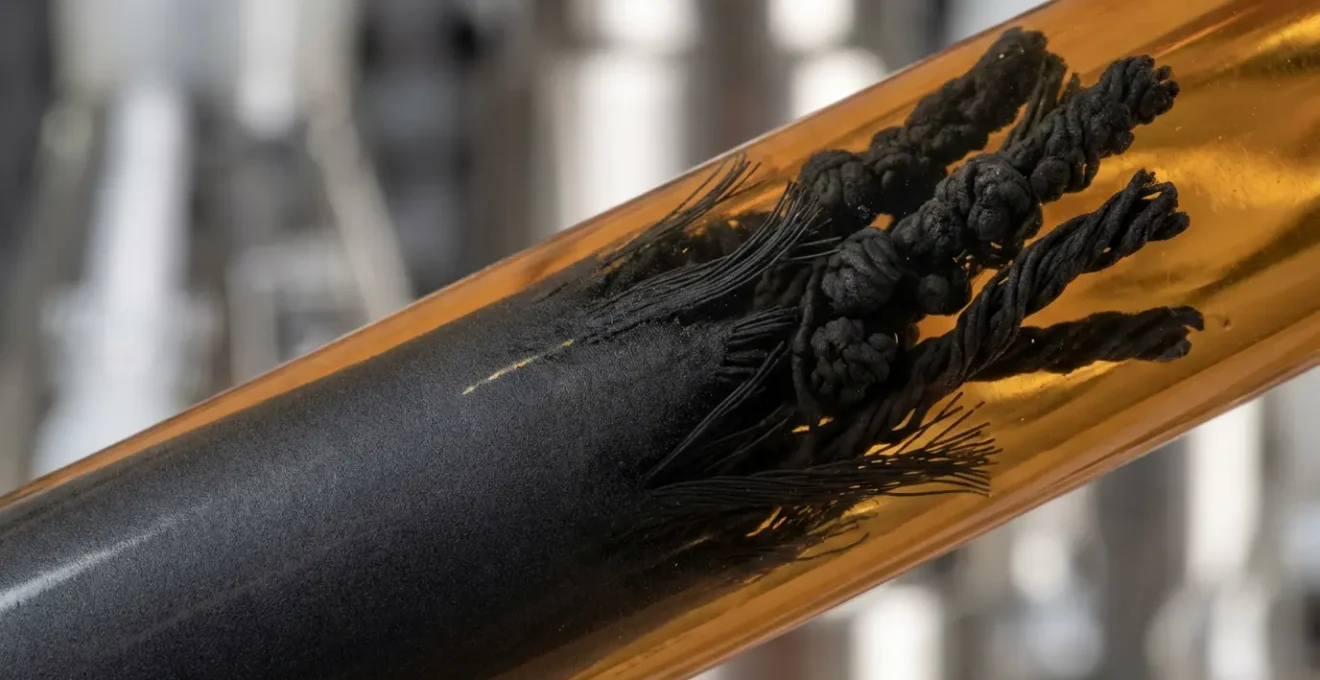 Vue microscopique de nanotubes de carbone dispersés dans une résine polymère montrant l'importance de la dispersion homogène