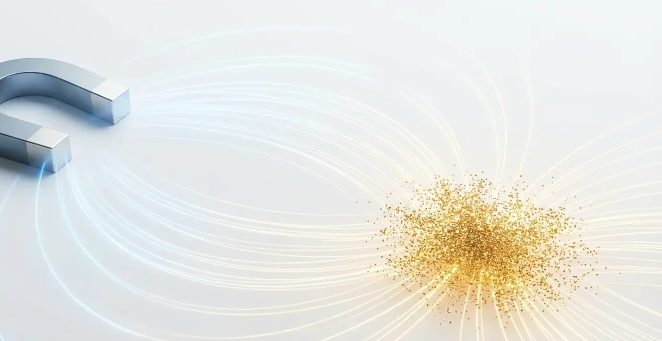 Aimant externe guidant des nanoparticules magnétiques dans la circulation sanguine vers une zone cible