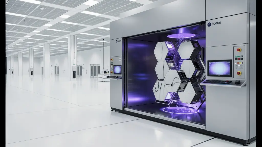 Système de lithographie EUV avec architecture de miroirs multicouches dans environnement ultra-propre minimaliste