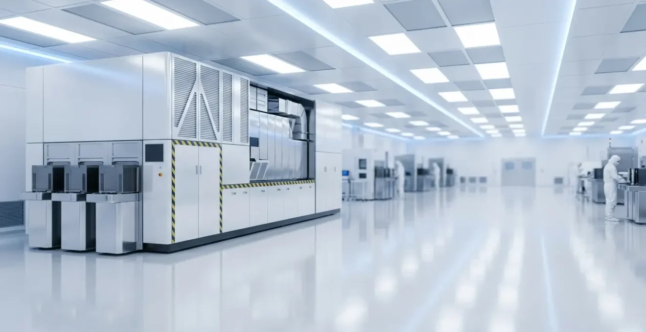 Salle blanche de fabrication de puces avec technologie de lithographie extrême ultraviolet