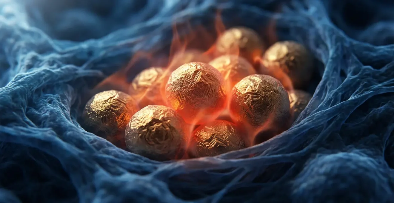 Nanoparticules magnétiques d'oxyde de fer chauffant sélectivement une tumeur sous champ magnétique alternatif