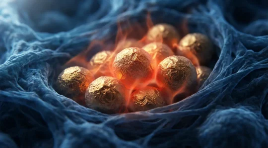 Nanoparticules magnétiques d'oxyde de fer chauffant sélectivement une tumeur sous champ magnétique alternatif