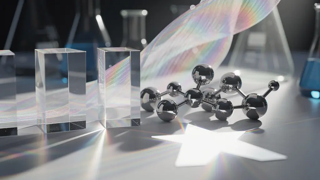 Représentation symbolique du processus de narration scientifique avec des éléments visuels abstraits