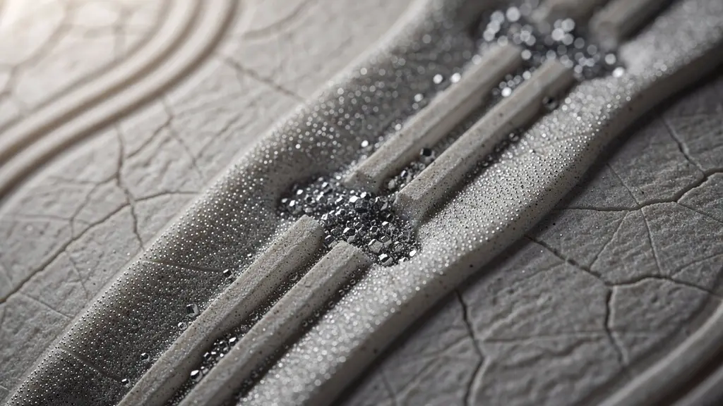 Surface céramique nanostructurée avec propriétés antibactériennes visualisée en microscopie