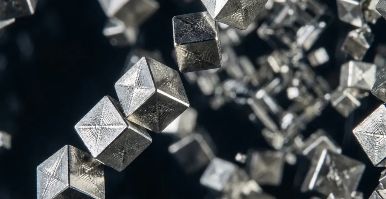 Croissance cristalline de nanocubes d'argent avec agents structurants PVP visibles